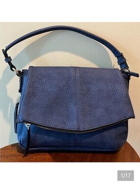Urban expressions Satchel shoulder Crossbody bag NWOT Med. Blue Denim Suede look